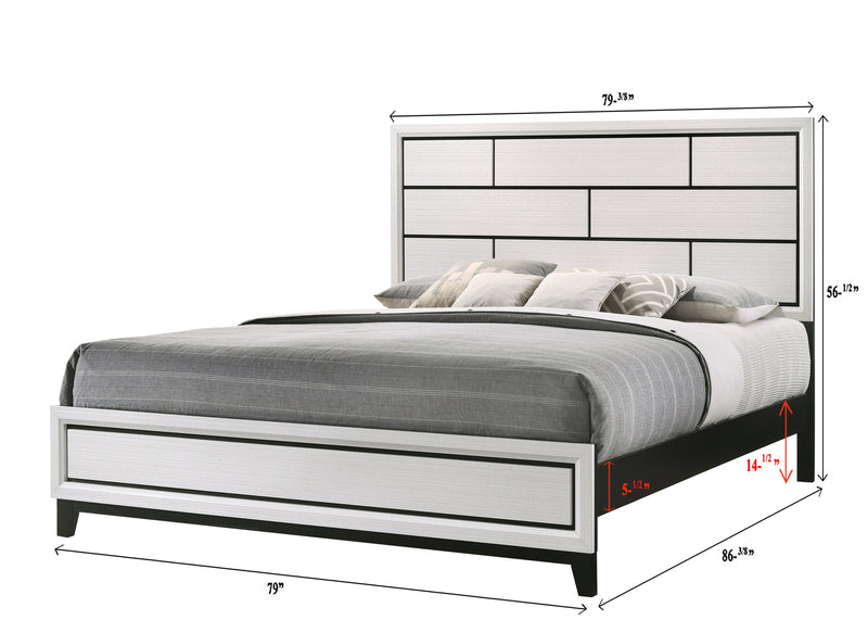 Akerson Chalk King Panel Bed - Gate FurnitureKing Bed
