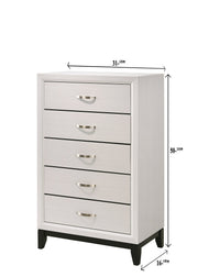 Akerson Chalk Panel Bedroom Set - Gate FurnitureBedroom Set