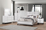 Akerson Chalk Queen Panel Bed - Gate FurnitureQueen Bed