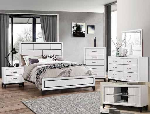 Akerson Chalk White Full Panel Bed - Gate FurnitureFull Bed