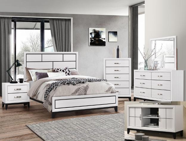 Akerson Chalk White Twin Panel Bed - Gate FurnitureTwin Bed