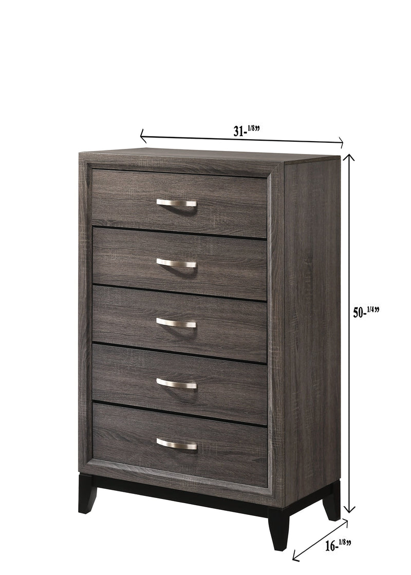 Akerson Gray Panel Bedroom Set - Gate FurnitureBedroom Set