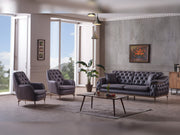 Akik 3-pieces (Sofa & Loveseat & Chair) Livingroom in Anthracite - 200-ELIF-AKI-E113-321