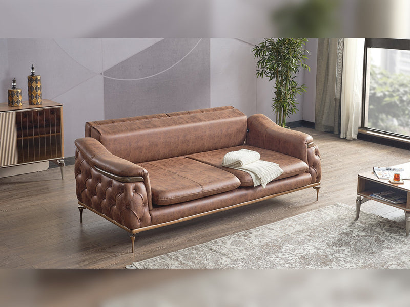 Akik 3-pieces (Sofa & Loveseat & Chair) Livingroom in Anthracite - 200-ELIF-AKI-E113-321