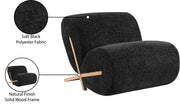 Akira Fabric Upholstered Accent Chair in Black - 33071Black-C