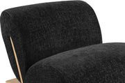 Akira Fabric Upholstered Accent Chair in Black - 33071Black-C