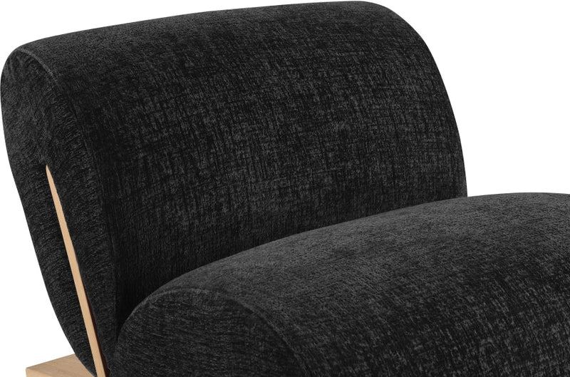 Akira Fabric Upholstered Accent Chair in Black - 33071Black-C