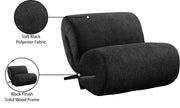 Akira Fabric Upholstered Accent Chair in Black - 33072Black-C