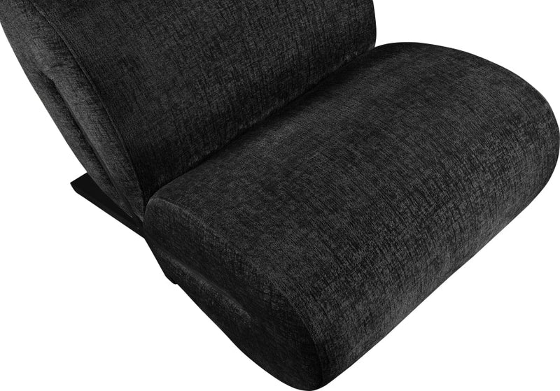 Akira Fabric Upholstered Accent Chair in Black - 33072Black-C
