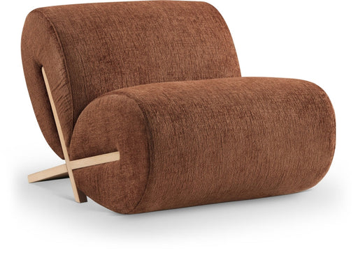 Akira Fabric Upholstered Accent Chair in Cognac - 33071Cognac-C