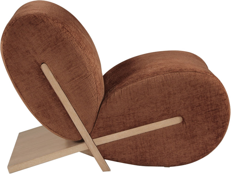 Akira Fabric Upholstered Accent Chair in Cognac - 33071Cognac-C