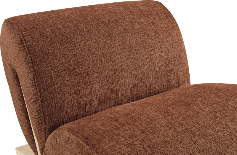Akira Fabric Upholstered Accent Chair in Cognac - 33071Cognac-C