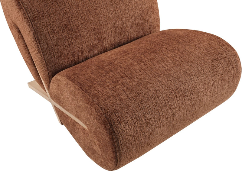 Akira Fabric Upholstered Accent Chair in Cognac - 33071Cognac-C
