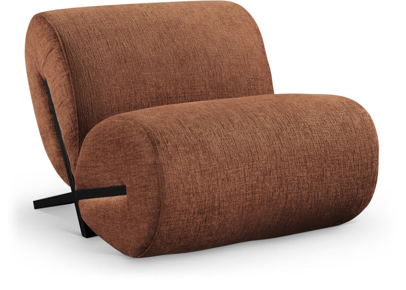Akira Fabric Upholstered Accent Chair in Cognac - 33072Cognac-C