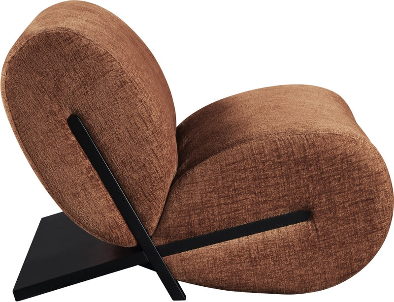Akira Fabric Upholstered Accent Chair in Cognac - 33072Cognac-C