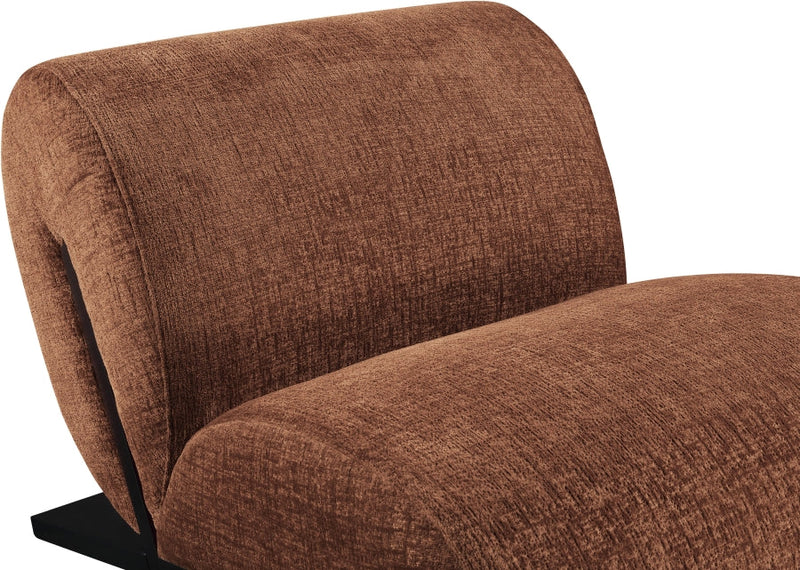 Akira Fabric Upholstered Accent Chair in Cognac - 33072Cognac-C