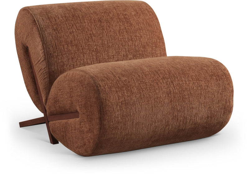 Akira Fabric Upholstered Accent Chair in Cognac - 33073Cognac-C