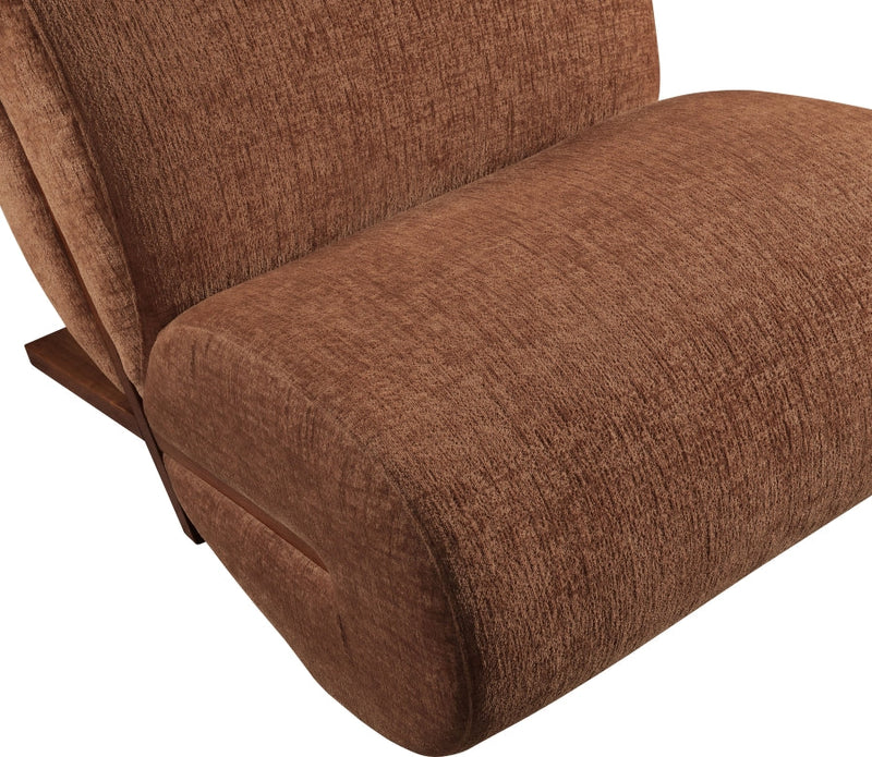Akira Fabric Upholstered Accent Chair in Cognac - 33073Cognac-C