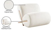 Akira Fabric Upholstered Accent Chair in Cream - 33071Cream-C