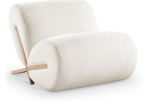 Akira Fabric Upholstered Accent Chair in Cream - 33071Cream-C