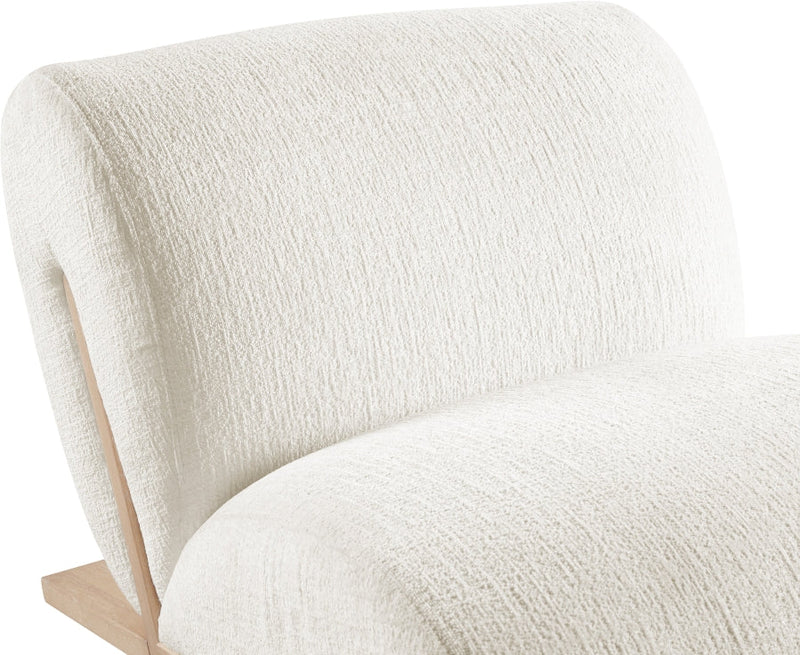 Akira Fabric Upholstered Accent Chair in Cream - 33071Cream-C