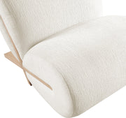 Akira Fabric Upholstered Accent Chair in Cream - 33071Cream-C