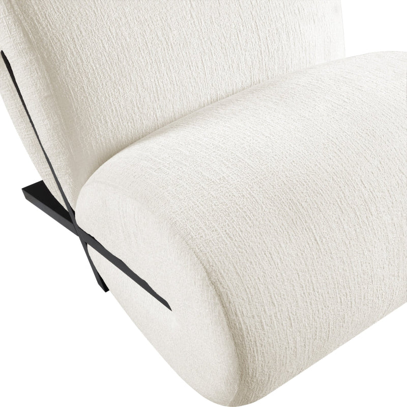 Akira Fabric Upholstered Accent Chair in Cream - 33072Cream-C