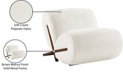 Akira Fabric Upholstered Accent Chair in Cream - 33073Cream-C