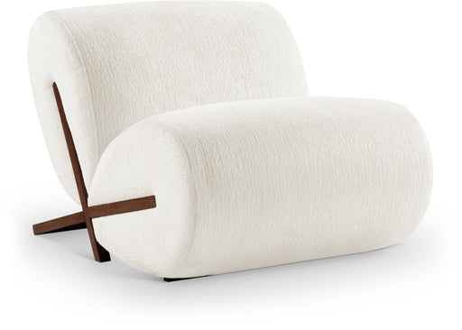 Akira Fabric Upholstered Accent Chair in Cream - 33073Cream-C