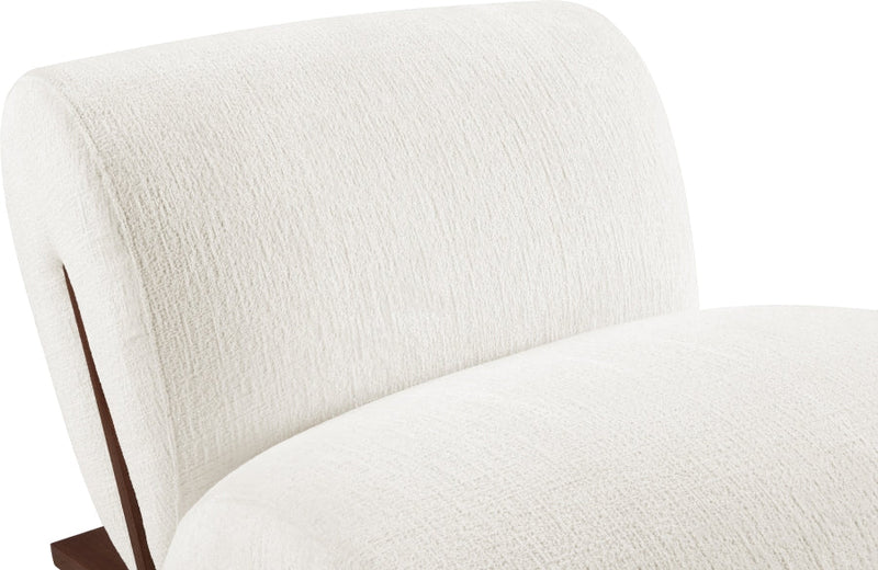 Akira Fabric Upholstered Accent Chair in Cream - 33073Cream-C