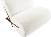 Akira Fabric Upholstered Accent Chair in Cream - 33073Cream-C