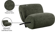 Akira Fabric Upholstered Accent Chair in Green - 33072Green-C
