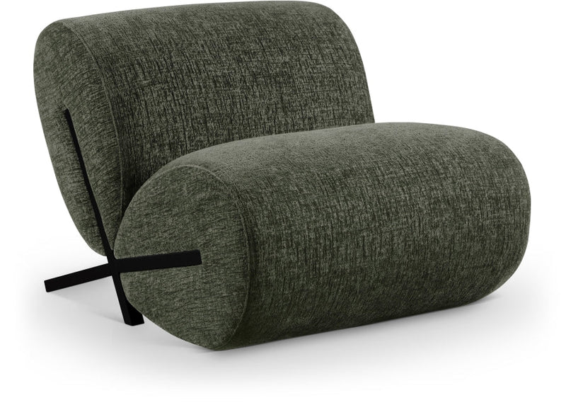Akira Fabric Upholstered Accent Chair in Green - 33072Green-C