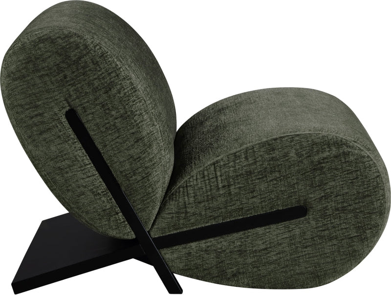 Akira Fabric Upholstered Accent Chair in Green - 33072Green-C
