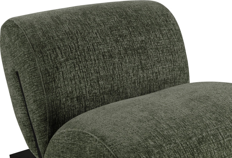 Akira Fabric Upholstered Accent Chair in Green - 33072Green-C