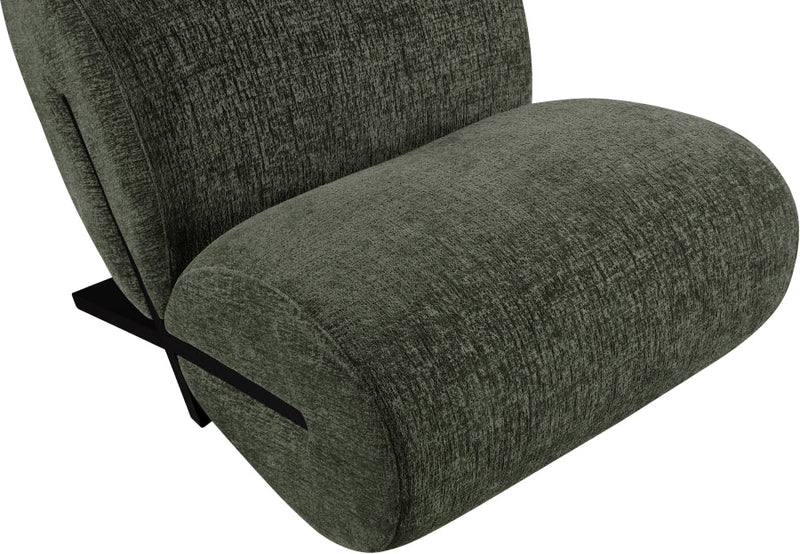 Akira Fabric Upholstered Accent Chair in Green - 33072Green-C