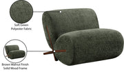 Akira Fabric Upholstered Accent Chair in Green - 33073Green-C