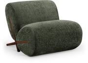 Akira Fabric Upholstered Accent Chair in Green - 33073Green-C