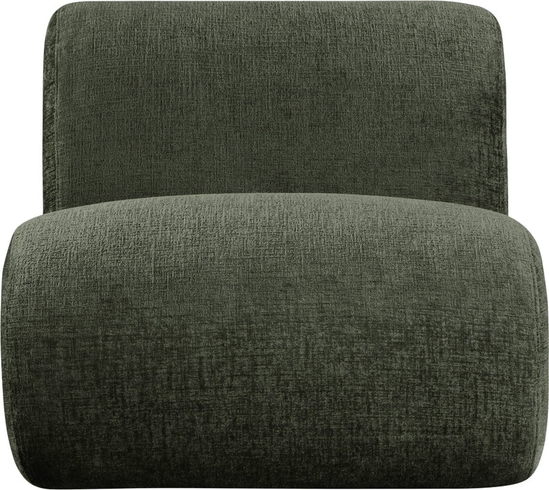 Akira Fabric Upholstered Accent Chair in Green - 33073Green-C