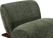Akira Fabric Upholstered Accent Chair in Green - 33073Green-C