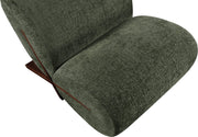 Akira Fabric Upholstered Accent Chair in Green - 33073Green-C