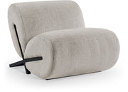 Akira Fabric Upholstered Accent Chair in Grey - 33072Grey-C