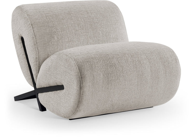 Akira Fabric Upholstered Accent Chair in Grey - 33072Grey-C