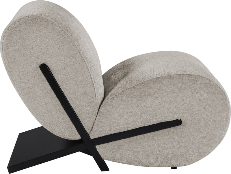 Akira Fabric Upholstered Accent Chair in Grey - 33072Grey-C