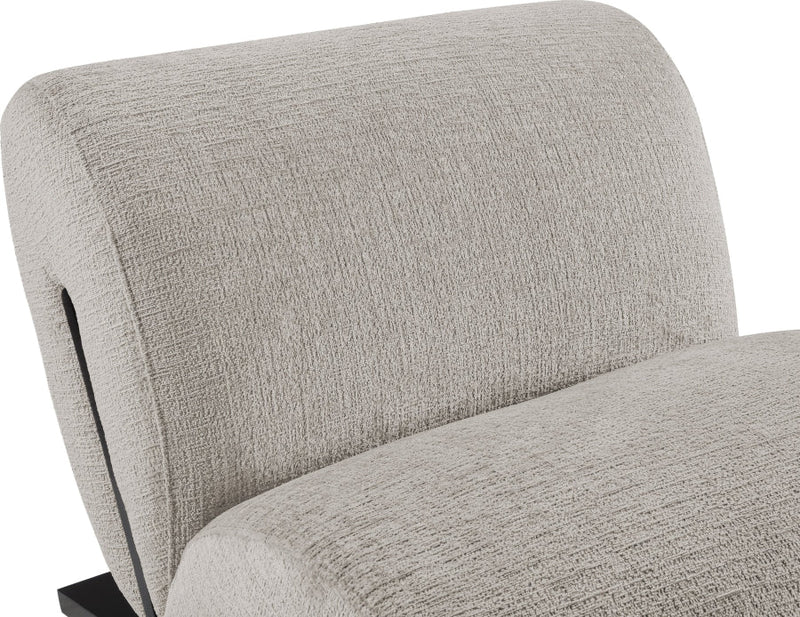 Akira Fabric Upholstered Accent Chair in Grey - 33072Grey-C
