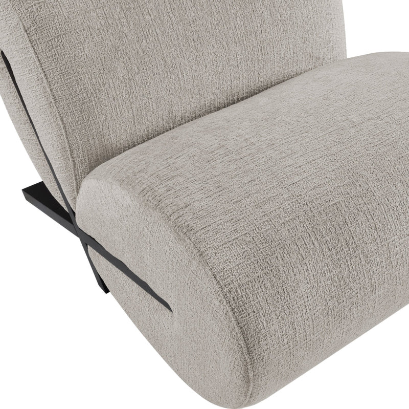 Akira Fabric Upholstered Accent Chair in Grey - 33072Grey-C