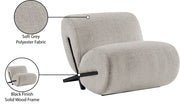 Akira Fabric Upholstered Accent Chair in Grey - 33072Grey-C