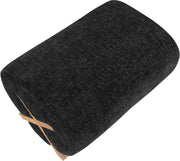 Akira Fabric Upholstered Ottoman in Black - 33071Black-Ott
