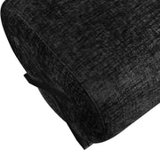 Akira Fabric Upholstered Ottoman in Black - 33072Black-Ott