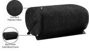 Akira Fabric Upholstered Ottoman in Black - 33072Black-Ott